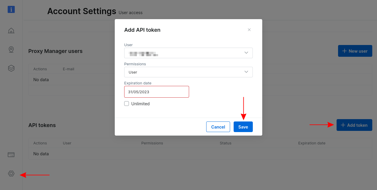 generating an API token in Bright Data