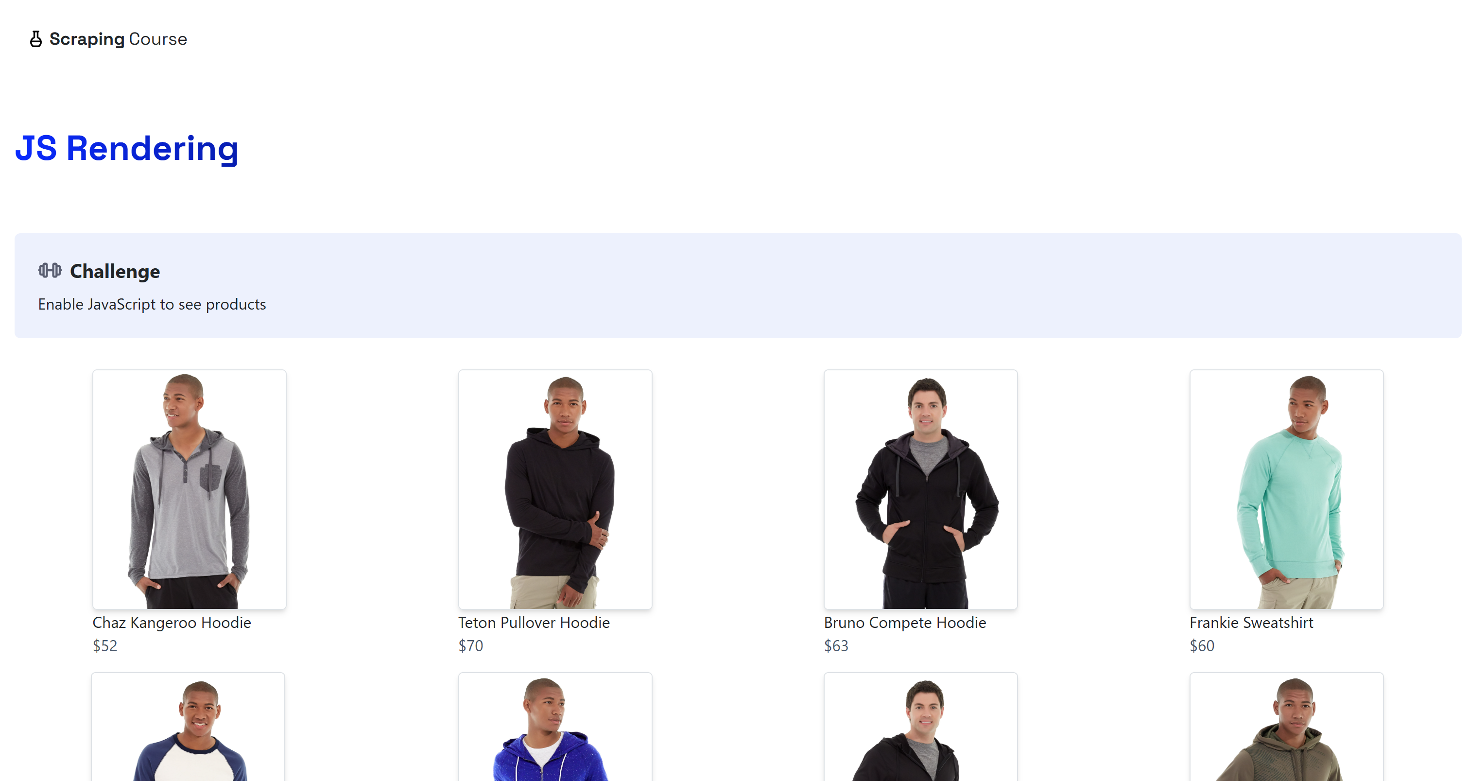 The target page