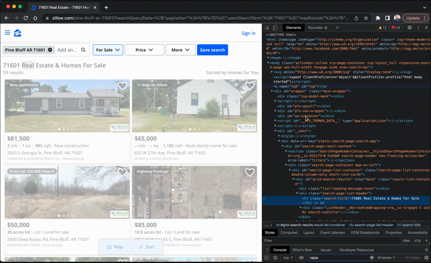 Zillow Website