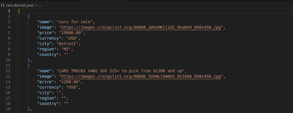 JSON Output