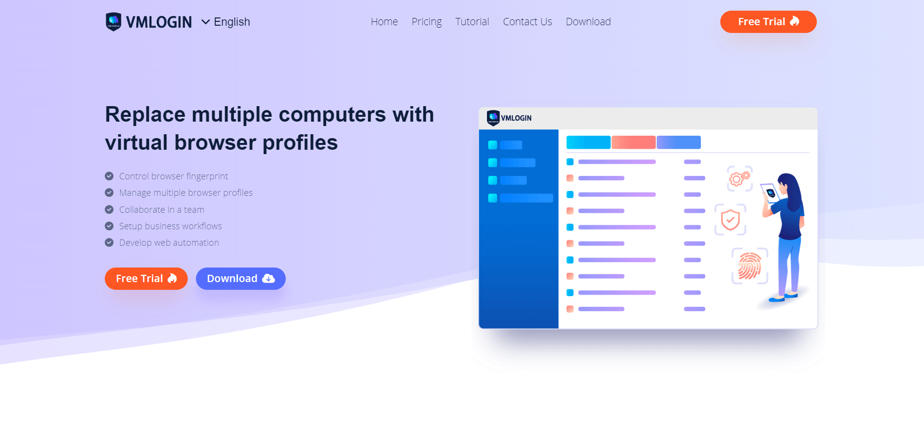 VMLogin website homepage