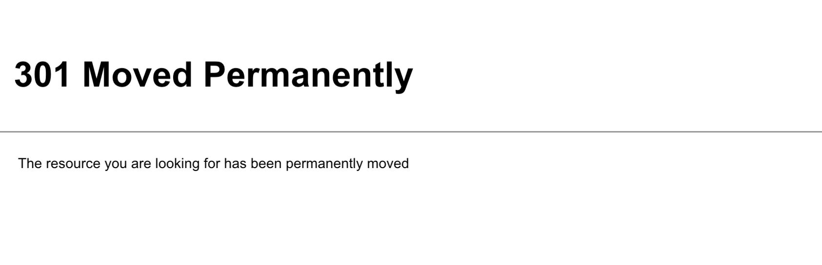 301 moved permanently
