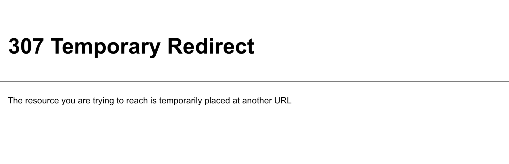 307 temporary redirect