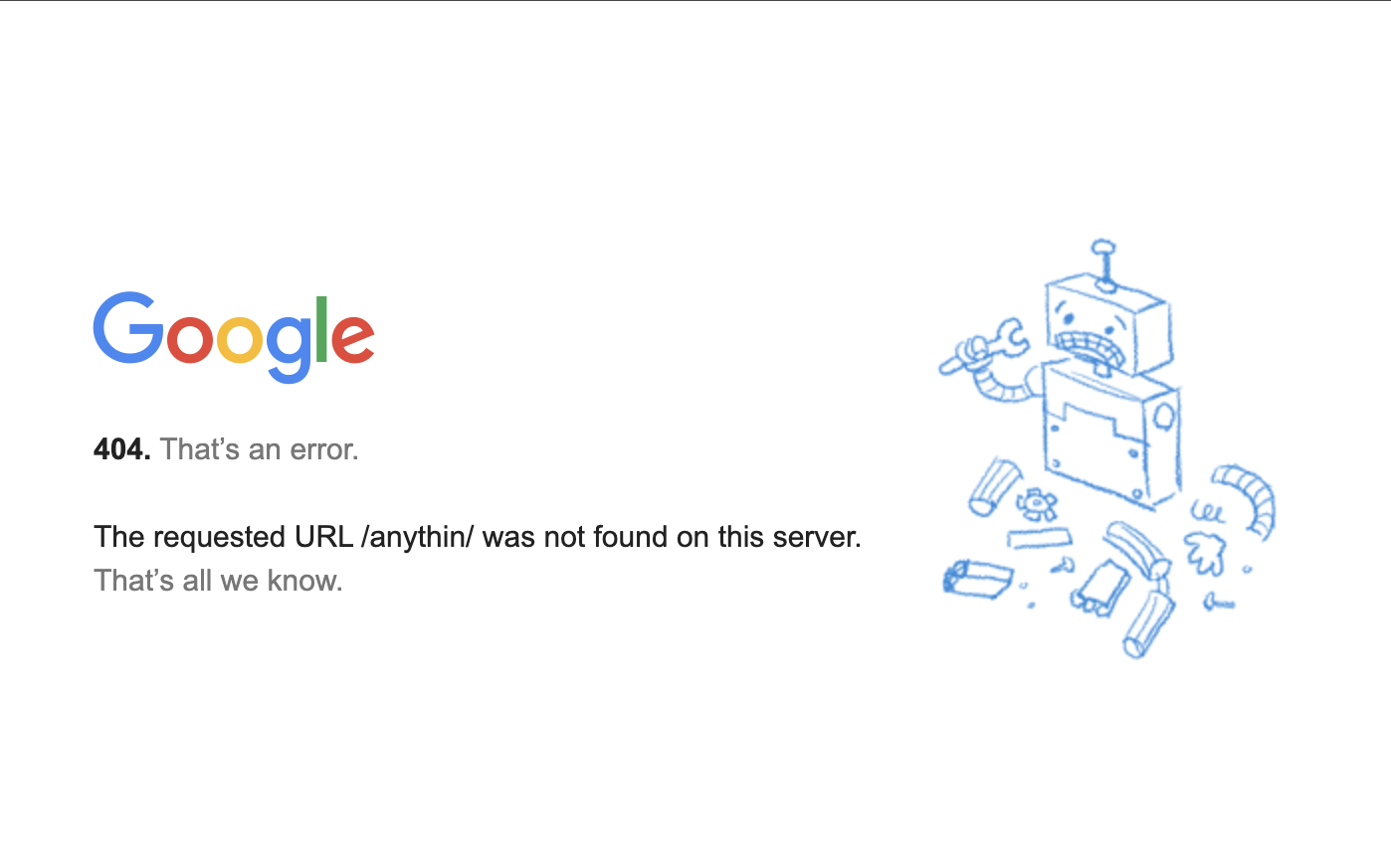404 not found