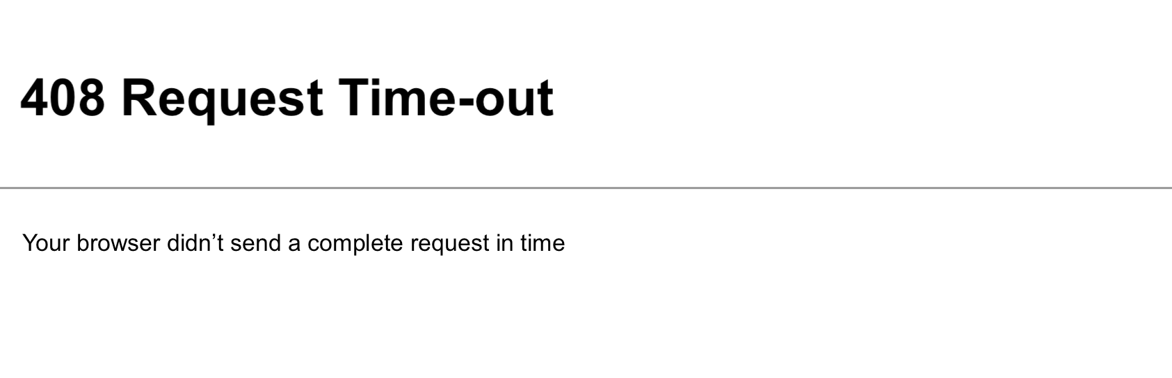 408 request timeout