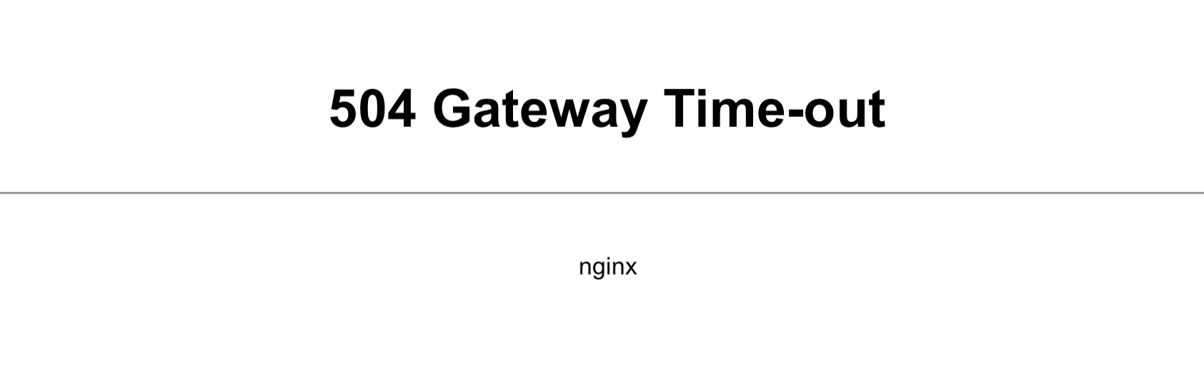 504 gateway time-out