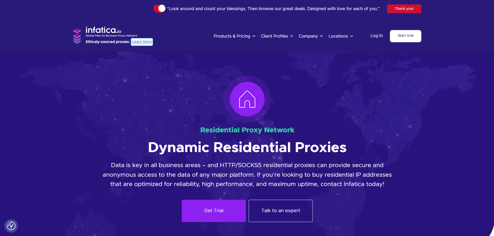 Infatica's residnetial proxies