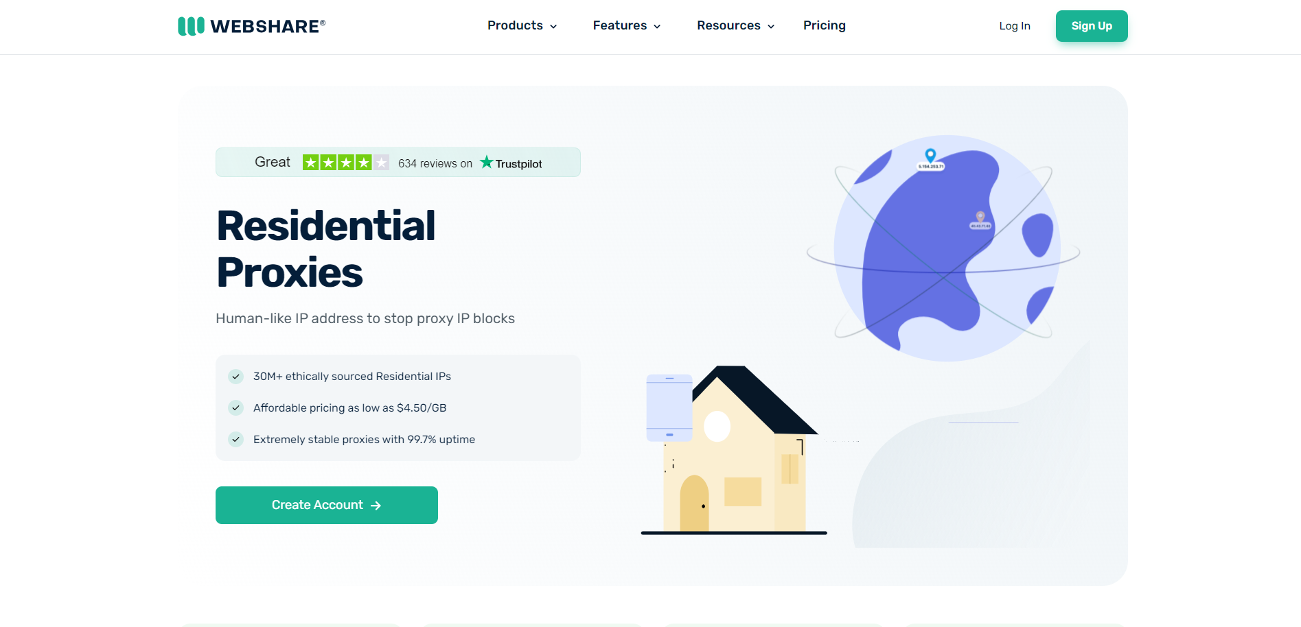 Webshare's residential proxies