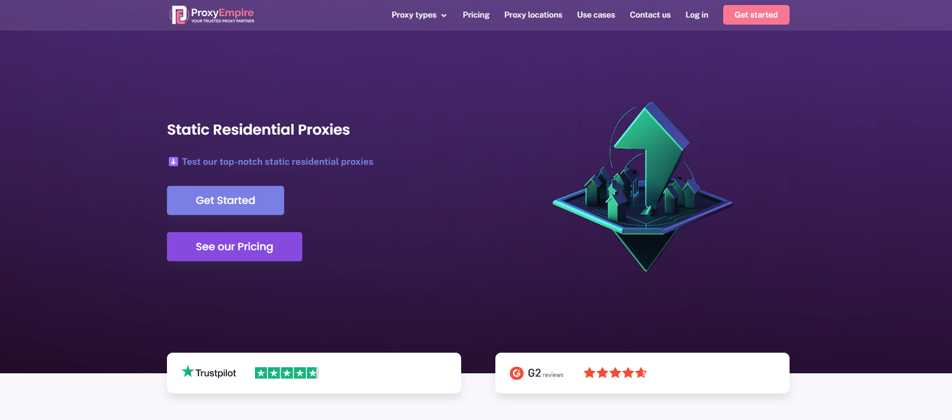 ProxyEmpire's ISP proxies page
