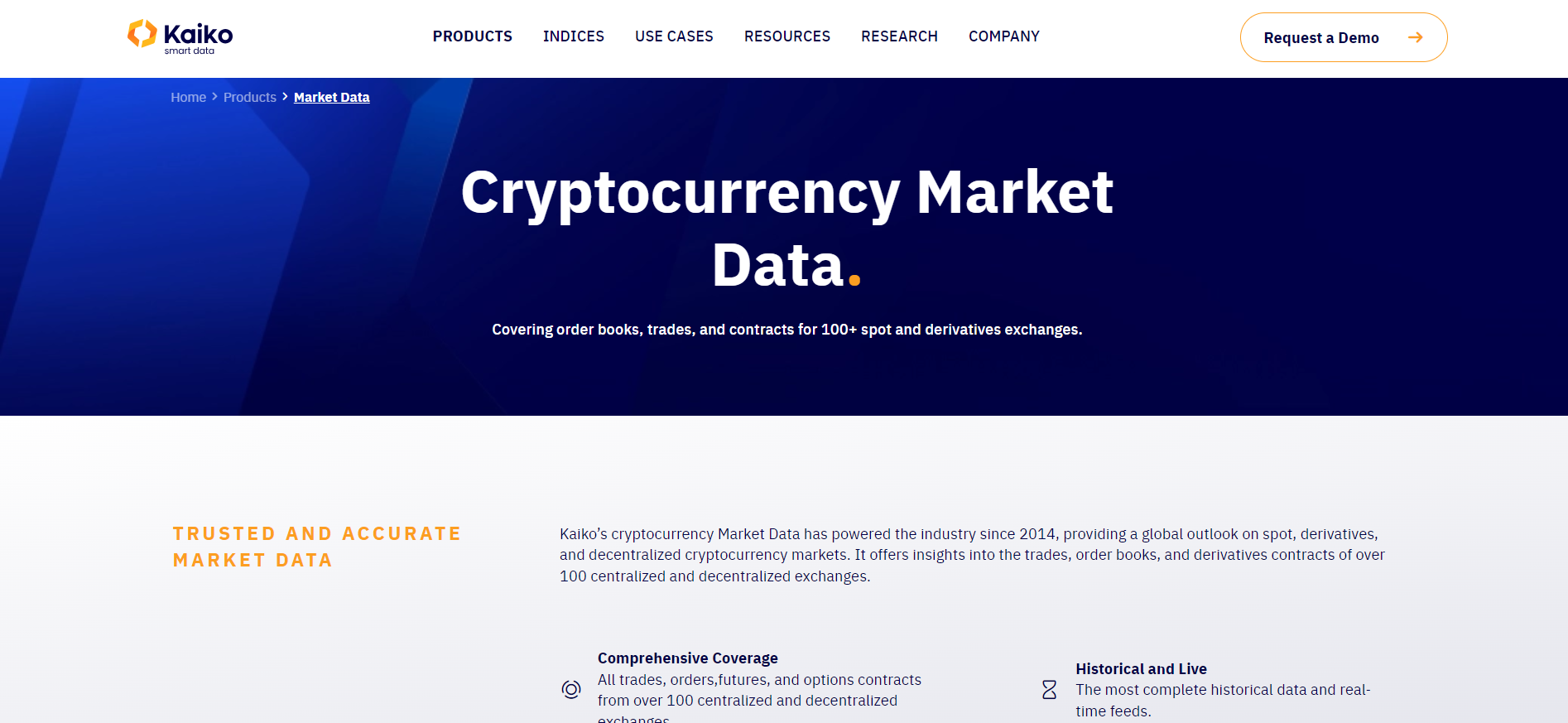 Kaiko cryptocurrency data