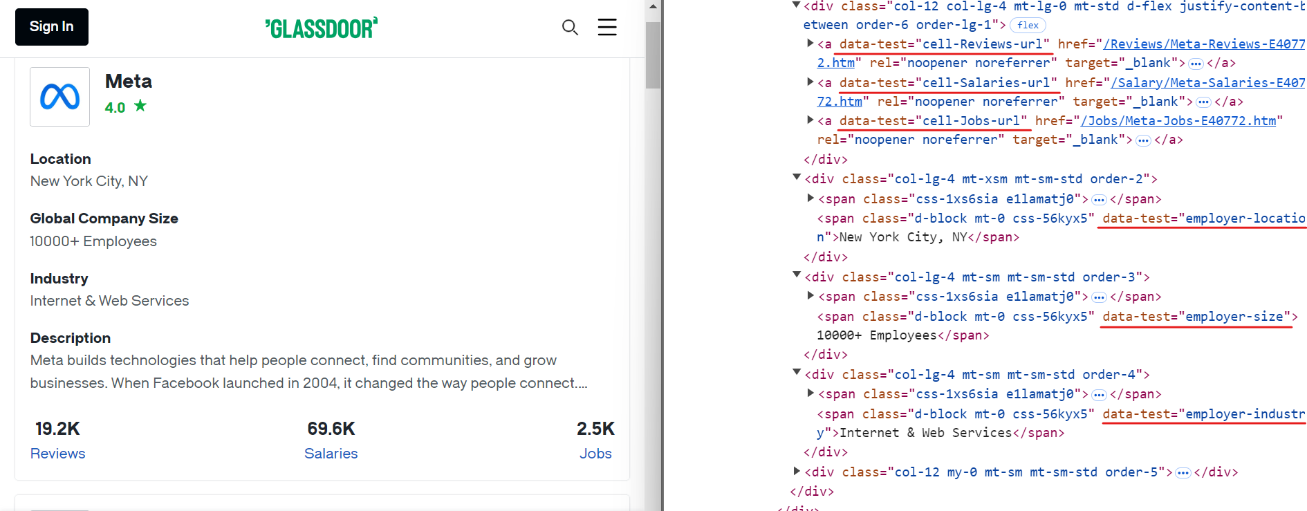 Using CSS selectors