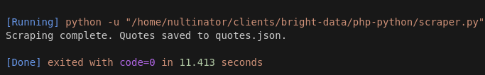 Python run #2 - took 11.413 seconds