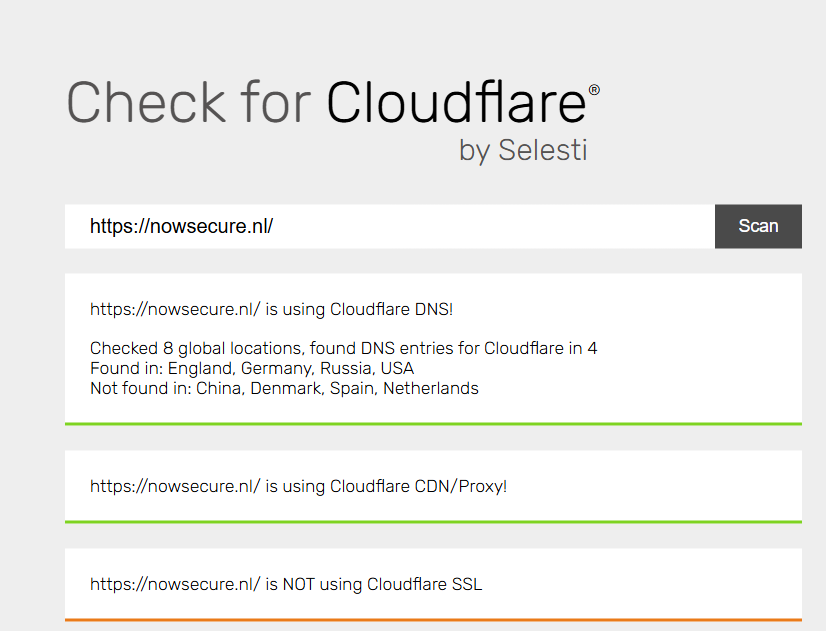 Check for Cloudflare
