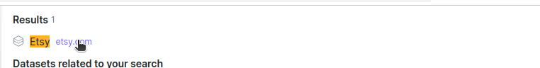 Choosing the Etsy dataset