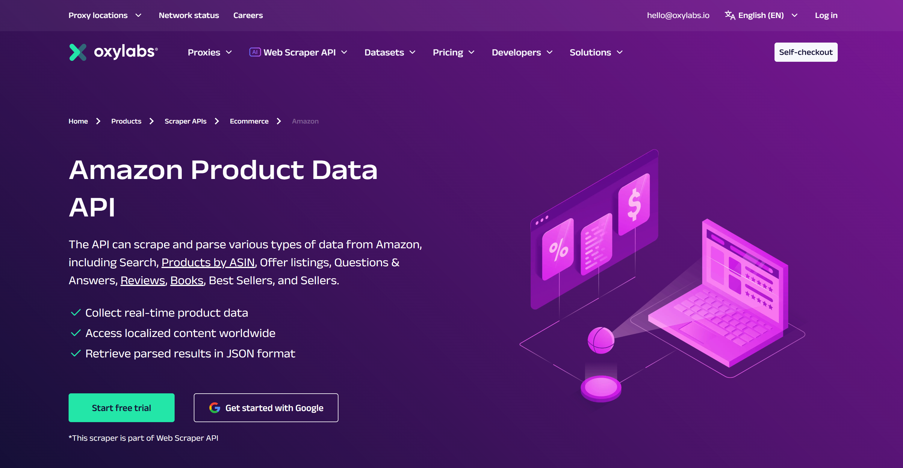 Oxylabs’ Amazon Product Data API