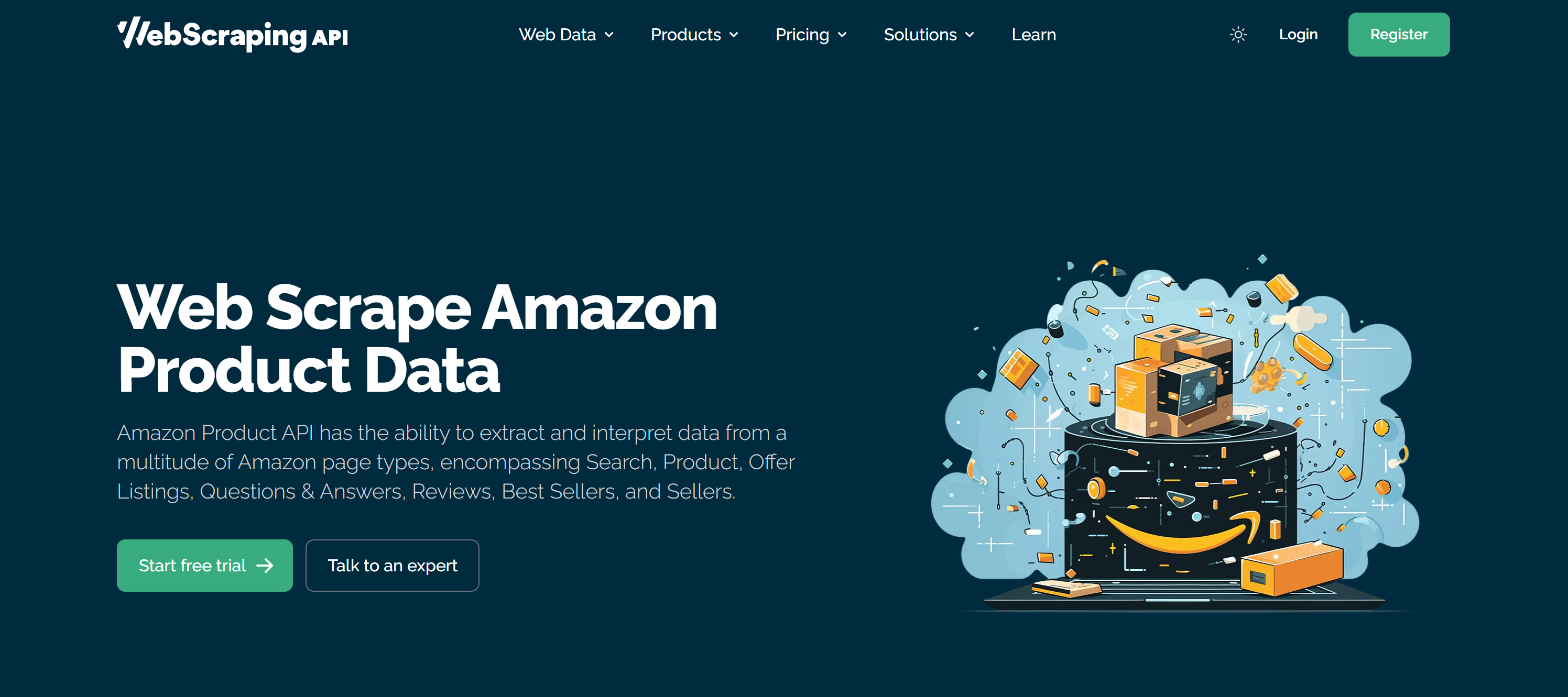 WebScrapingAPI’s Web Scrape Amazon Product Data service