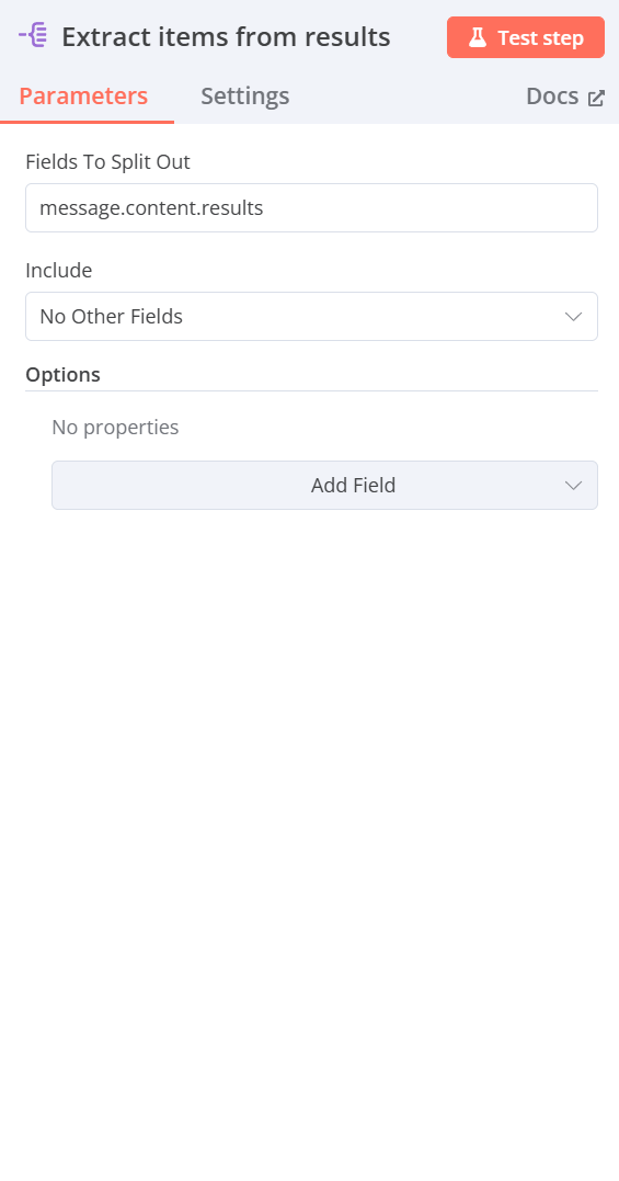 ChatGPT Extraction Settings