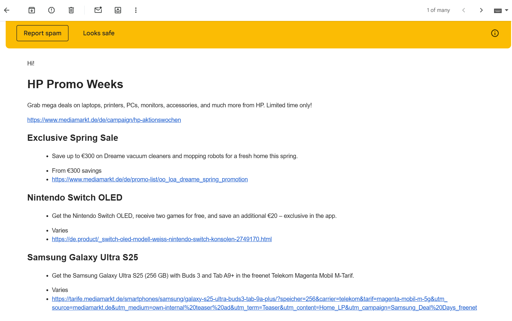 Deals Email