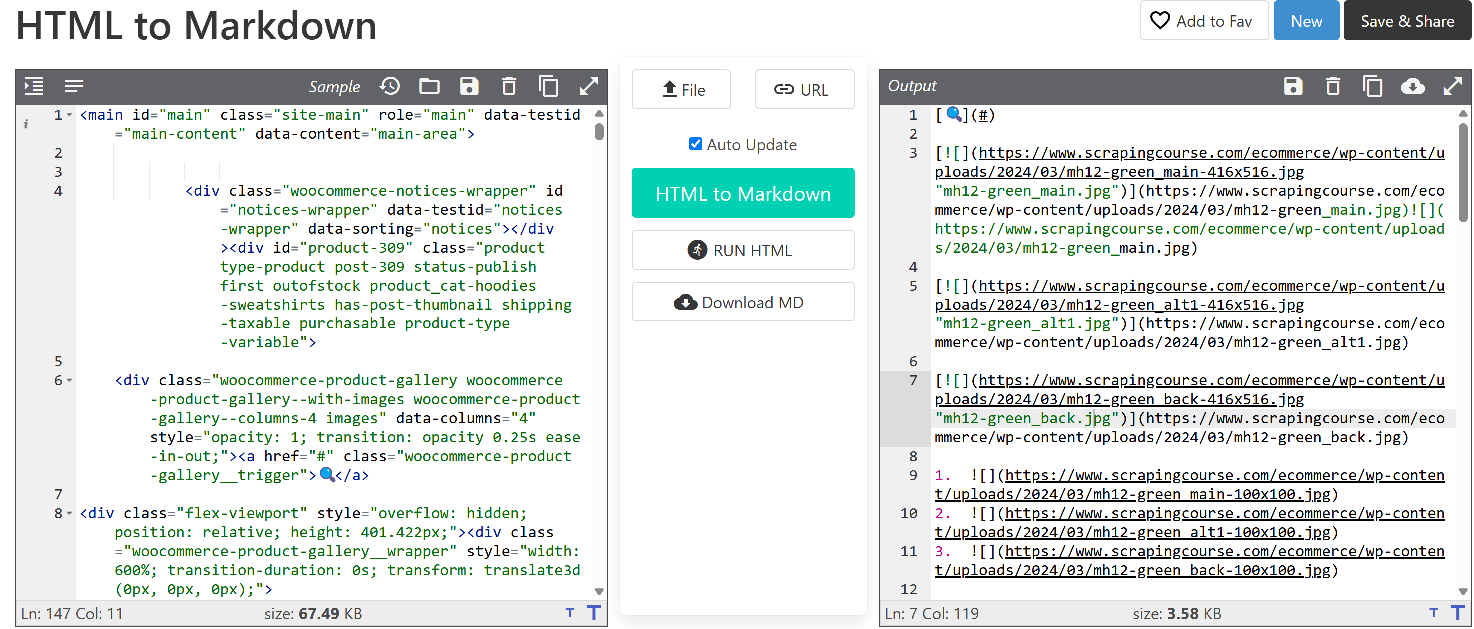 From HTML to Markdown