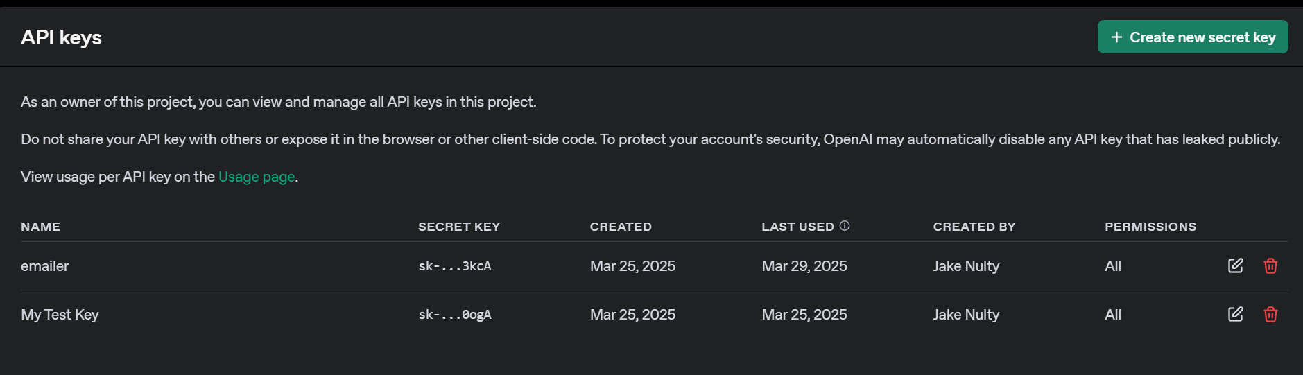 Get OpenAI API Keys