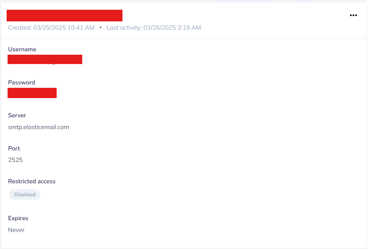 Get Your SMTP Creds