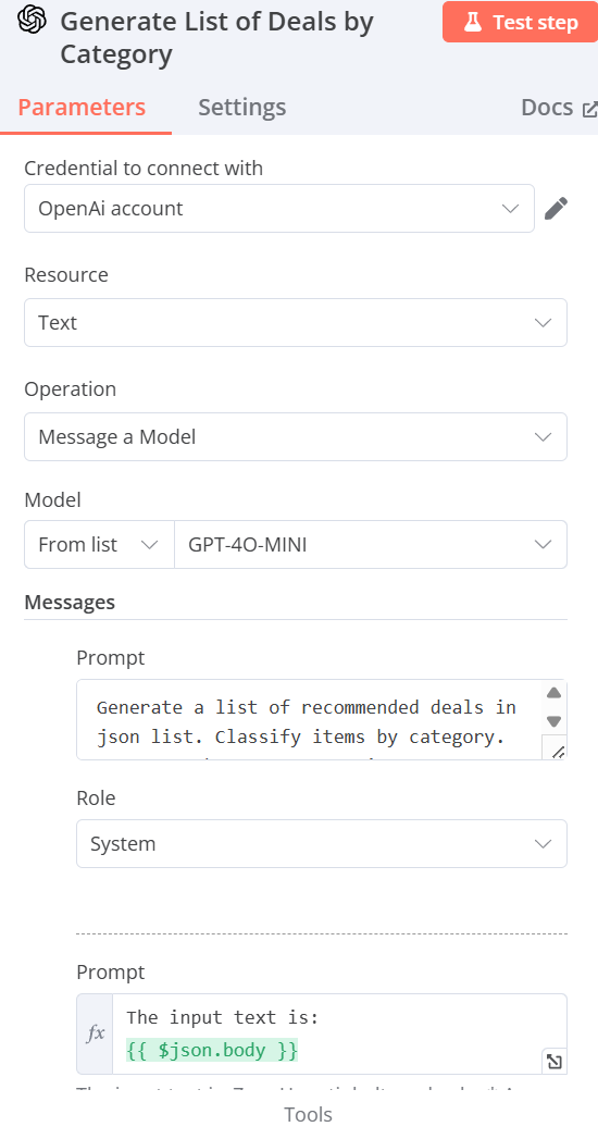 OpenAI Settings