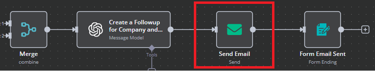 Sending the Email Workflow Node