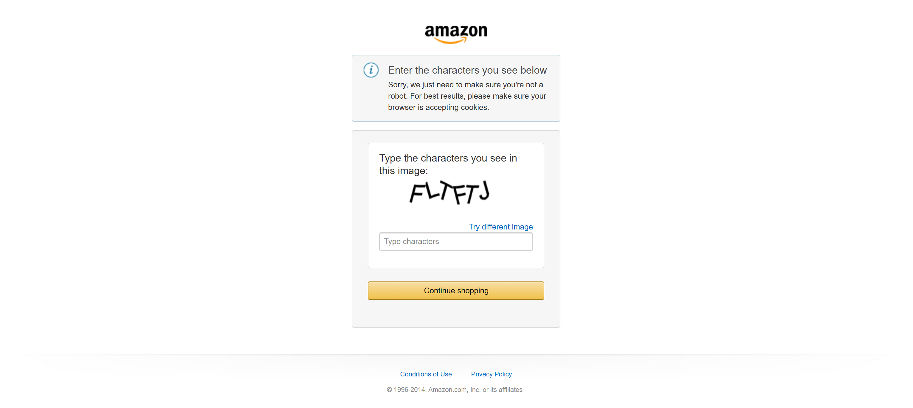 The Amazon CAPTCHA blocking your script