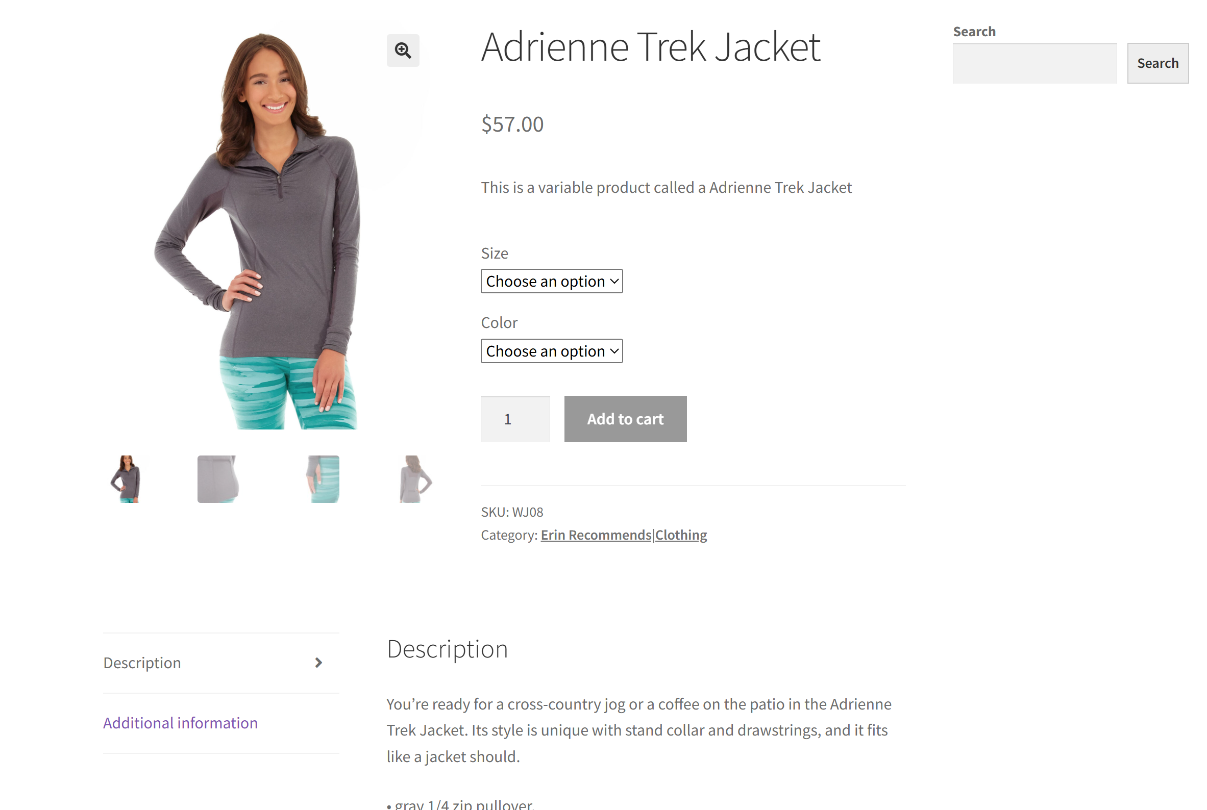 The target web page