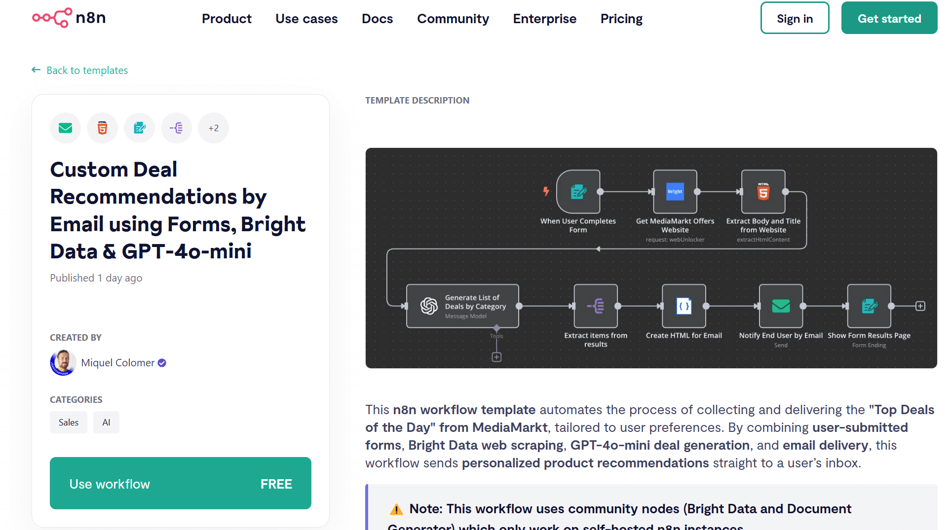 Use n8n Workflow