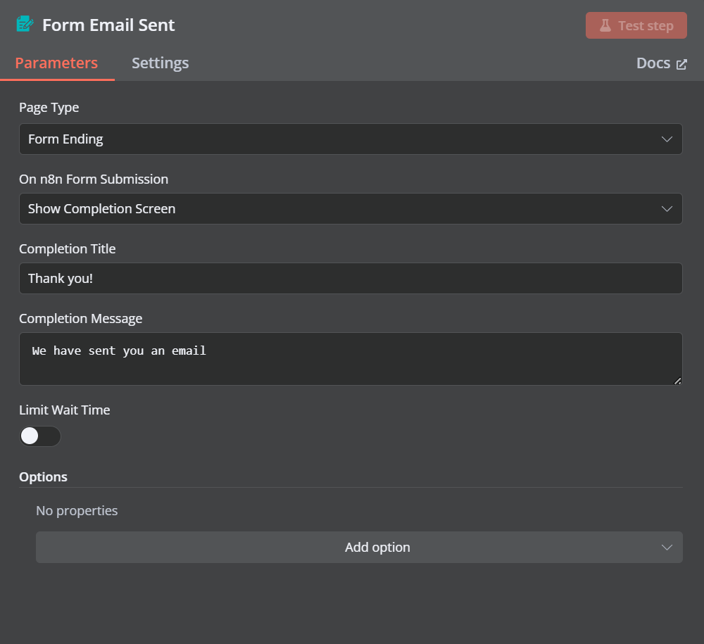 User Form Submission