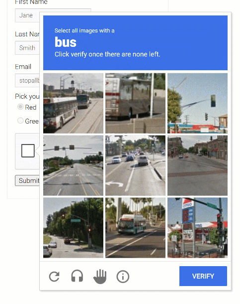 Botright in action at CAPTCHA solving