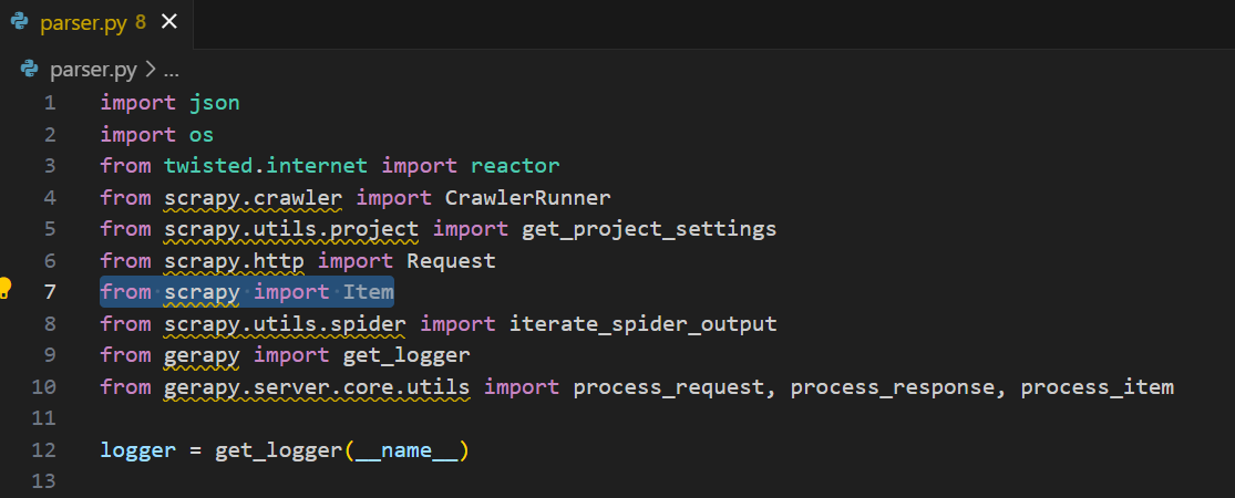 Replacing BaseItem with Item in Our
Imports