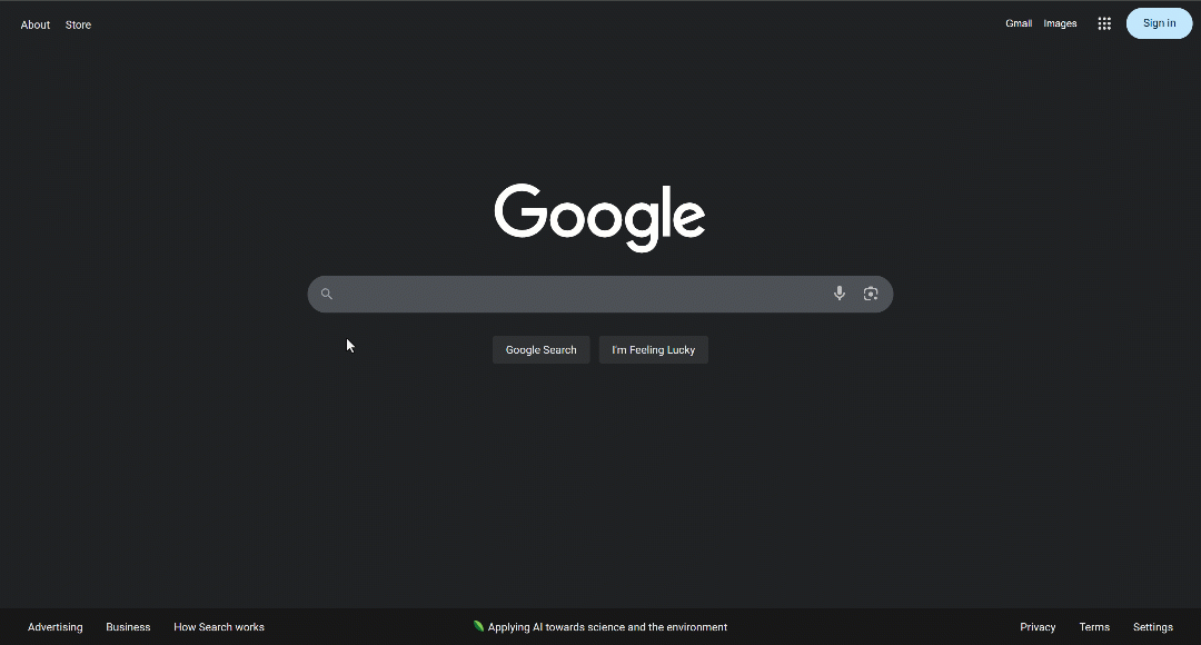 Note how Google takes some time to generate the AI Overview section