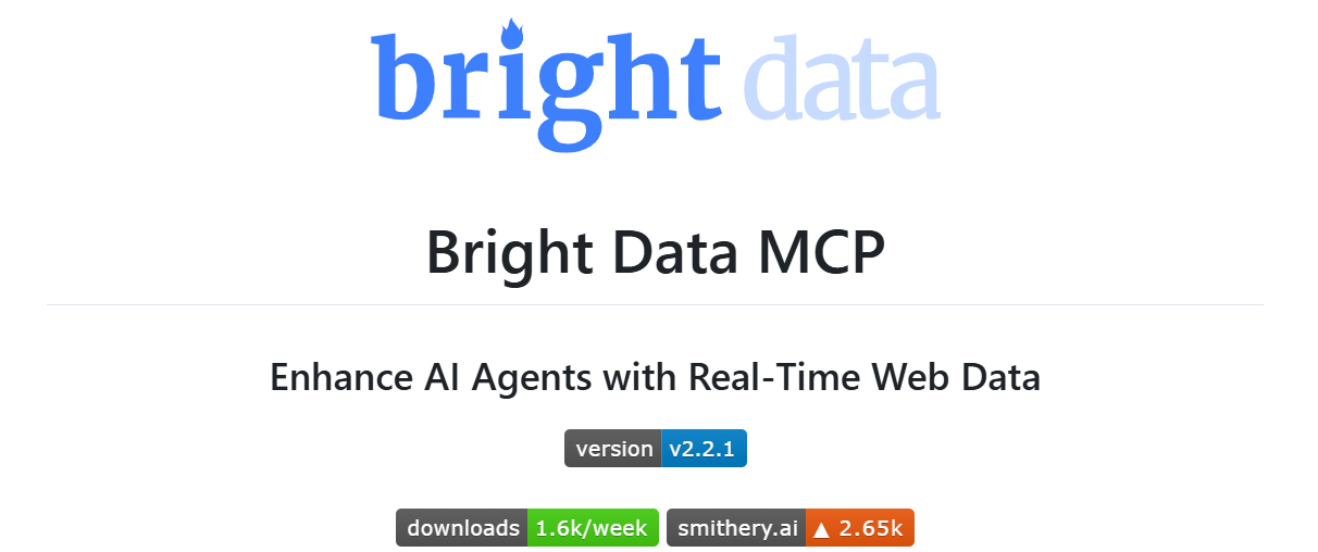 Bright Data Web MCP server