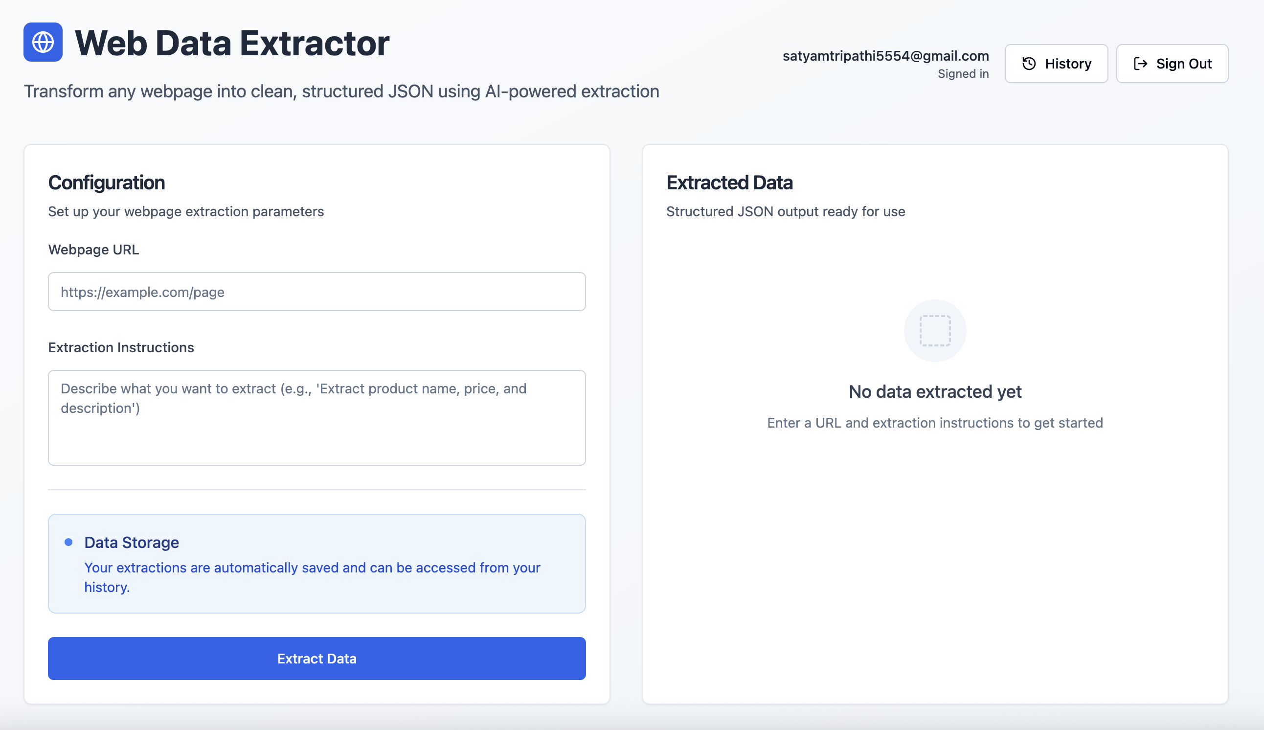 web-data-extractor-main-dashboard